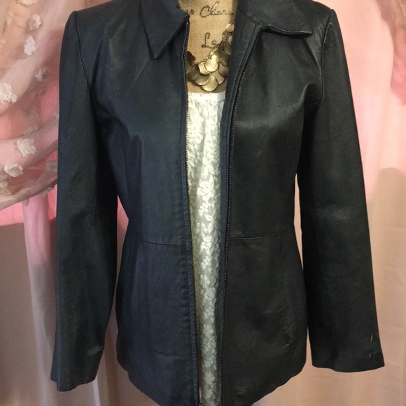 Colebrook Jackets & Coats Colebrook Small Leather Jacket Red Lining